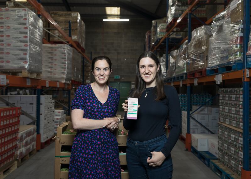 Aoibheann O'Brien and Iseult Ward of Irish non-profit food-distribution social enterprise FoodCloud. Photograph: Matthew Thompson