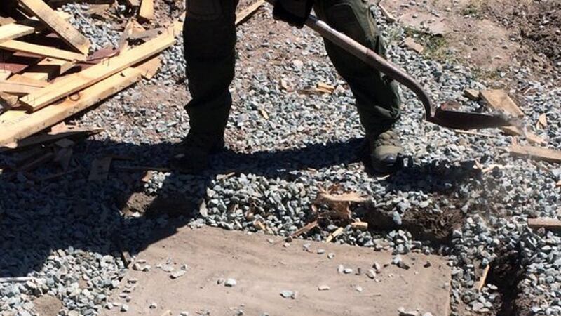 A picture made available by the US attorney’s office shows a view of the access to what is believed to be the longest cross-border tunnel discovered along the California-Mexico border, in Otay Mesa, California, USA, 20 April 2016. Photograph: EPA/US attorney’s office.