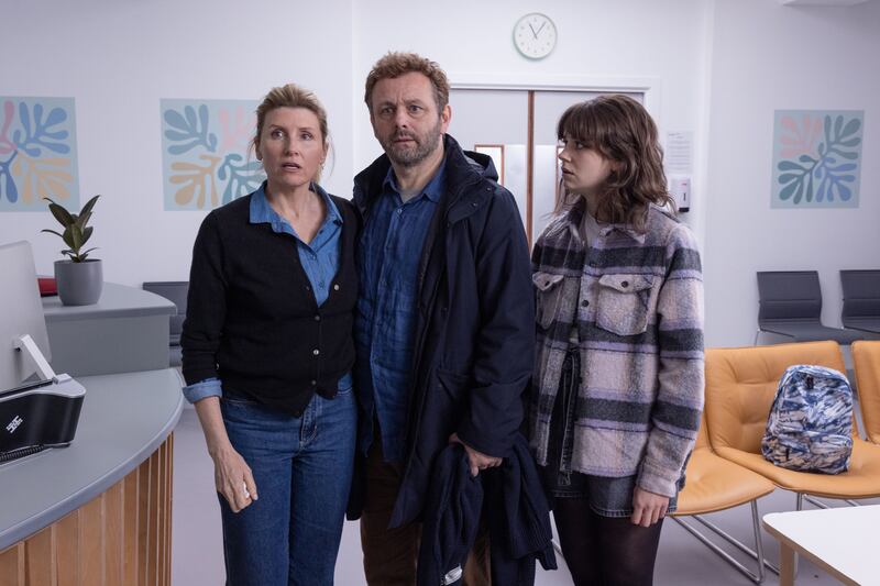 Best Interests: Sharon Horgan as Nicci, Michael Sheen as Andrew and Alison Oliver as Katie. Photograph: Kevin Baker/BBC/Chapter One