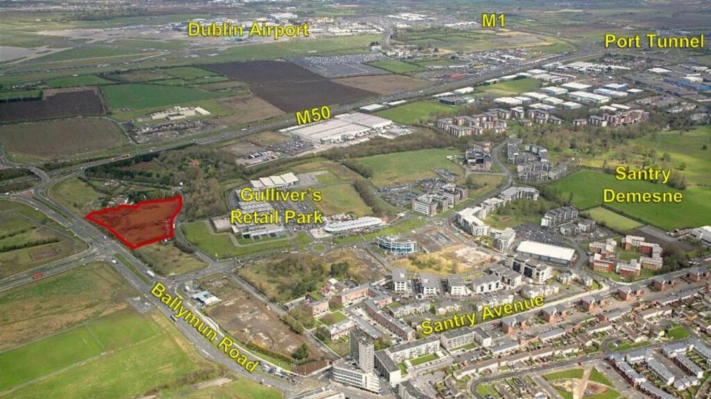 The 1.8 hectares are on the east side of Ballymun Road, adjacent to the proposed Metro station at Northwood