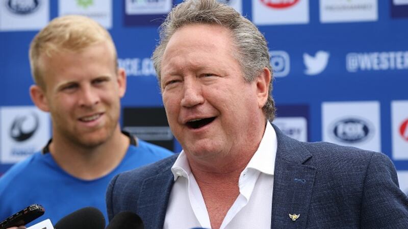 It appears that Andrew Forrest is being seduced to slip under the covers with those cruel Kiwis - ‘Please say it isn’t so Twiggy’. File photograph: Getty Images