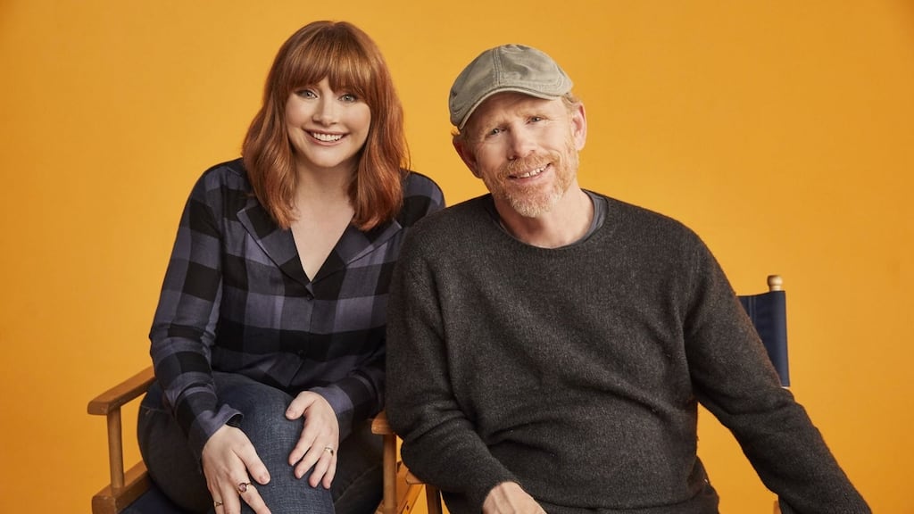 Dads: Bryce Dallas Howard with her father, Ron Howard. Photograph: Apple TV+