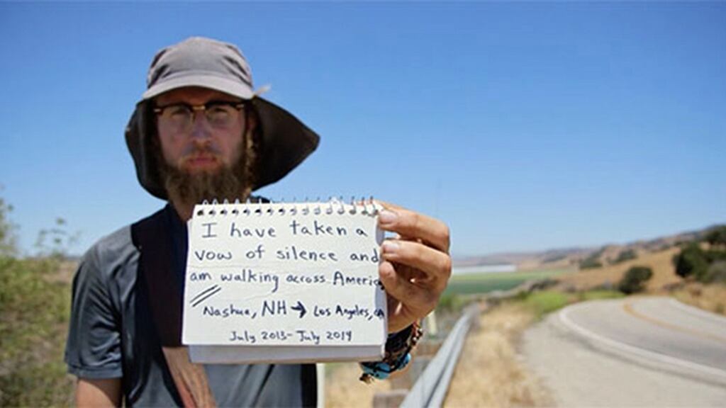 Lost for words: a young eccentric walking across the United States under a self-imposed vow of silence