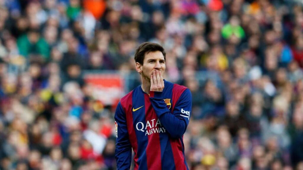 Barcelona’s Leo Messi during their defeat to Malaga at the Nou Camp last Saturday. Albert Gea/Reuters