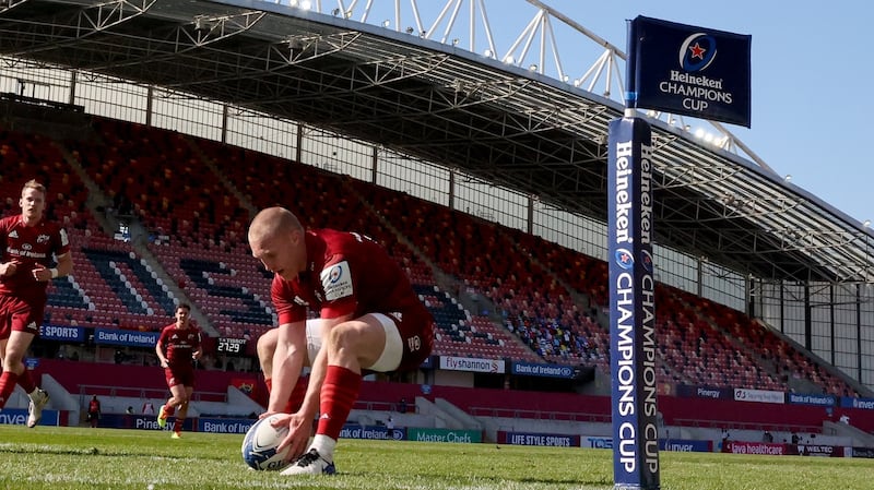 Could Munster’s Keith Earls be a bolter for the Lions this summer? Photograph: Billy Stickland/Inpho