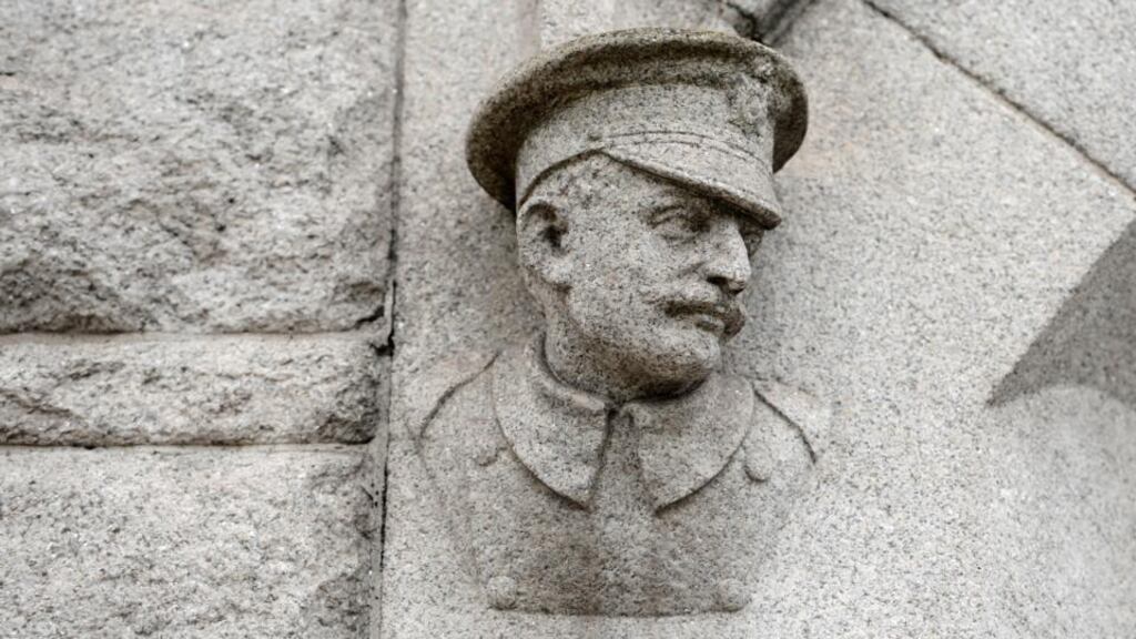 A granite memento of the DMP at Pearse Street Garda station. Photograph: Frank Miller