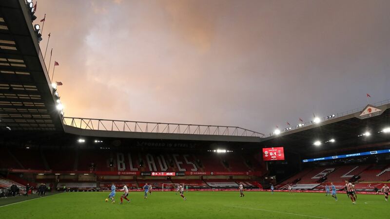 Sheffield United were consigned to another defeat at Brammall Lane. Photograph: Catherine Ivill/Getty/AFP