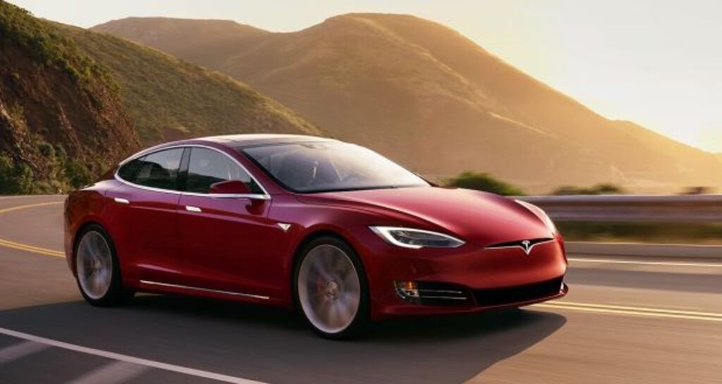 Police they received a complaint that a Model S Tesla vehicle was speeding on the highway near the town of Ponoka.