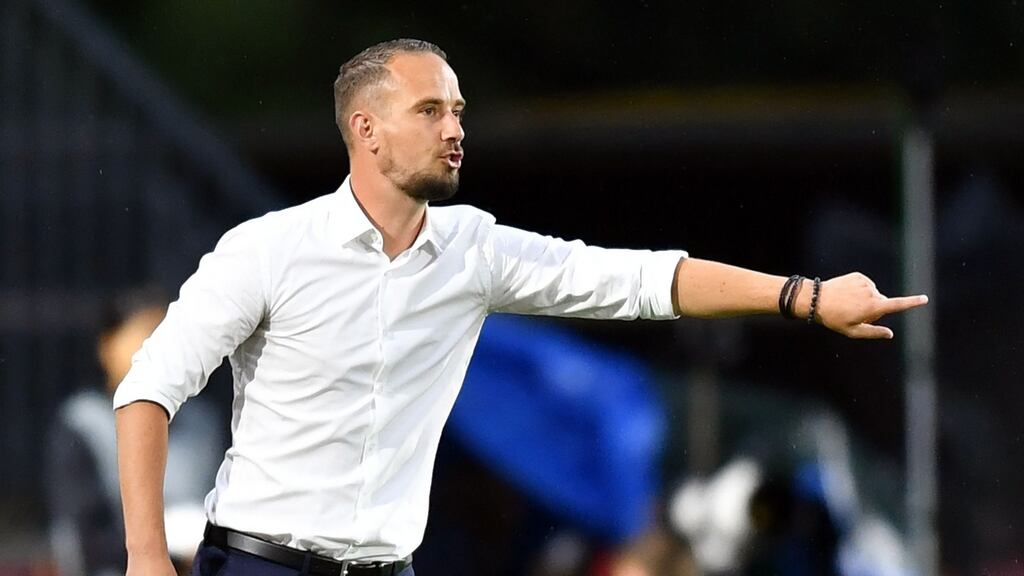 England women’s coach Mark Sampson: despite his departure, tensions will surely simmer among the group and it’s difficult to see how this will affect the team in the future. Photograph: Daniel Mihailescu/AFP/Getty Images