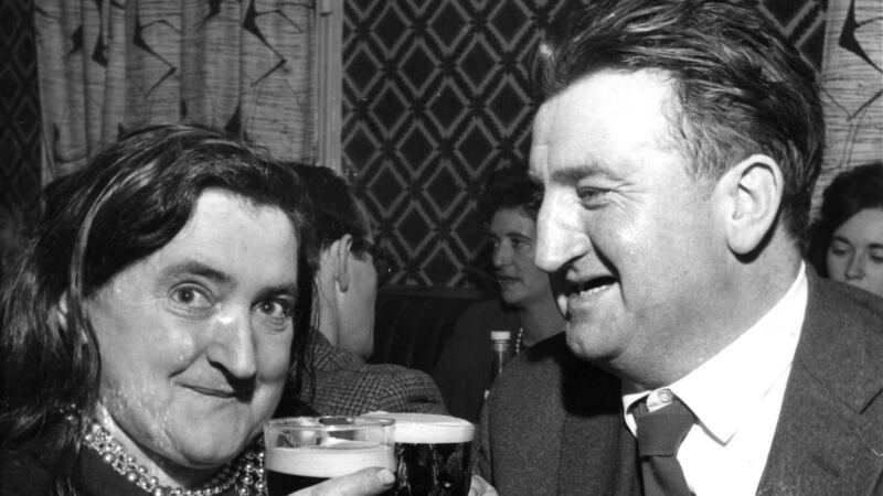 Margaret Barry with Brendan Behan. Photograph: Gordon Standing/The Irish Times