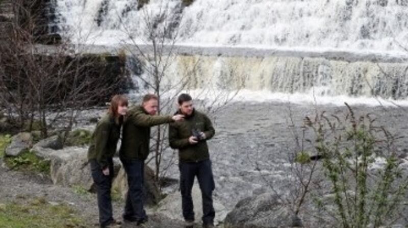 Fisheries officers Christine Meehan, Carl Owens and Steven McKenna. Fisheries officer roles are available to apply for