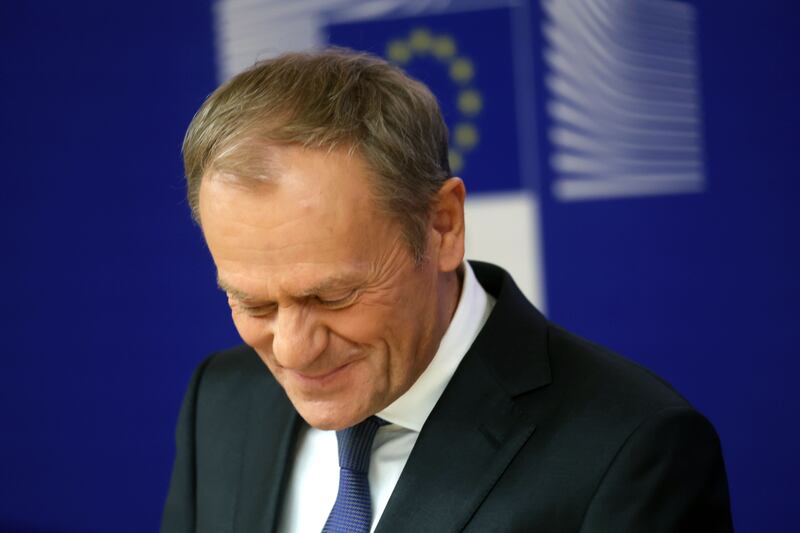 Former European Council president Donald Tusk heads the ruling coalition in Poland. Photograph: Olivier Hoslet/EPA