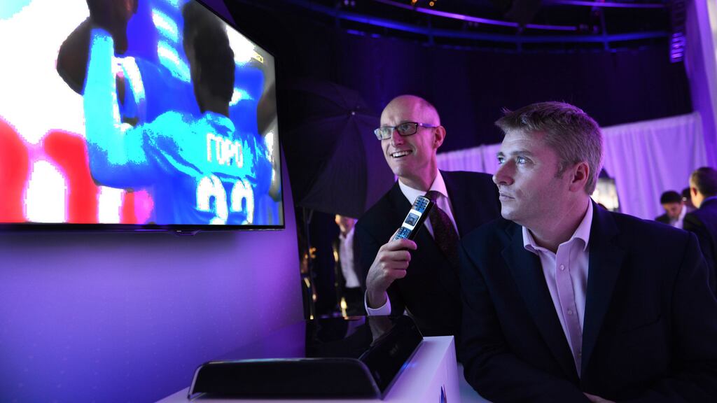 Magnus Ternsjo (left), chief executive of UPC Ireland and Mark Coan, vice president of sales and marketing. Photograph: Cyril Byrne/Irish TimesPhotograph: Cyril Byrne/Irish Times