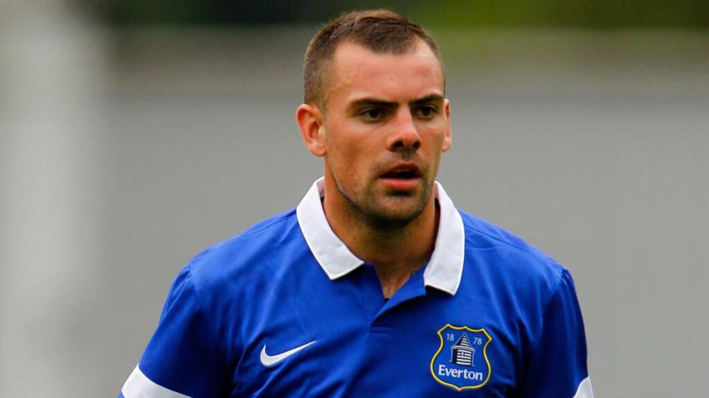 Darron Gibson could play in Everton’s Premier League game against Arsenal at Goodison Park on Saturday. Photograph: Paul Thomas/Getty Images