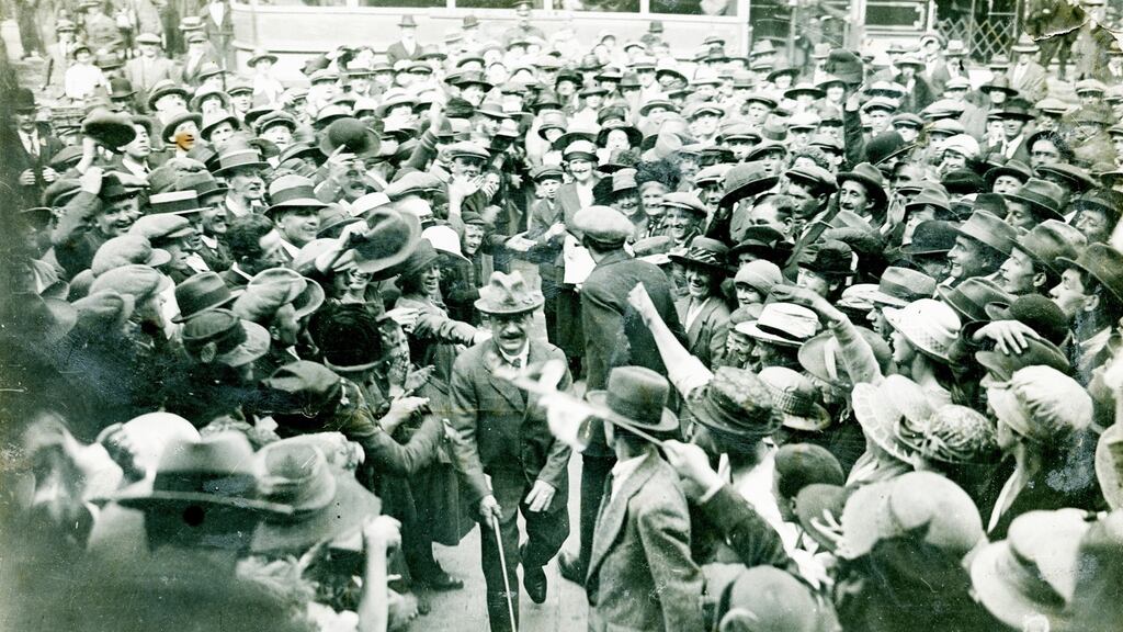 Arthur Griffith arriving at the Mansion House on July 11th, 1921, after the truce is declared. Photograph: National Museum of Ireland