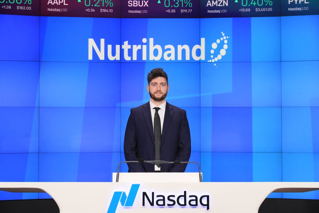 Nutriband founder Gareth Sheridan: his company is valued at $87 million. Photograph: Vanja Savic/Nasdaq