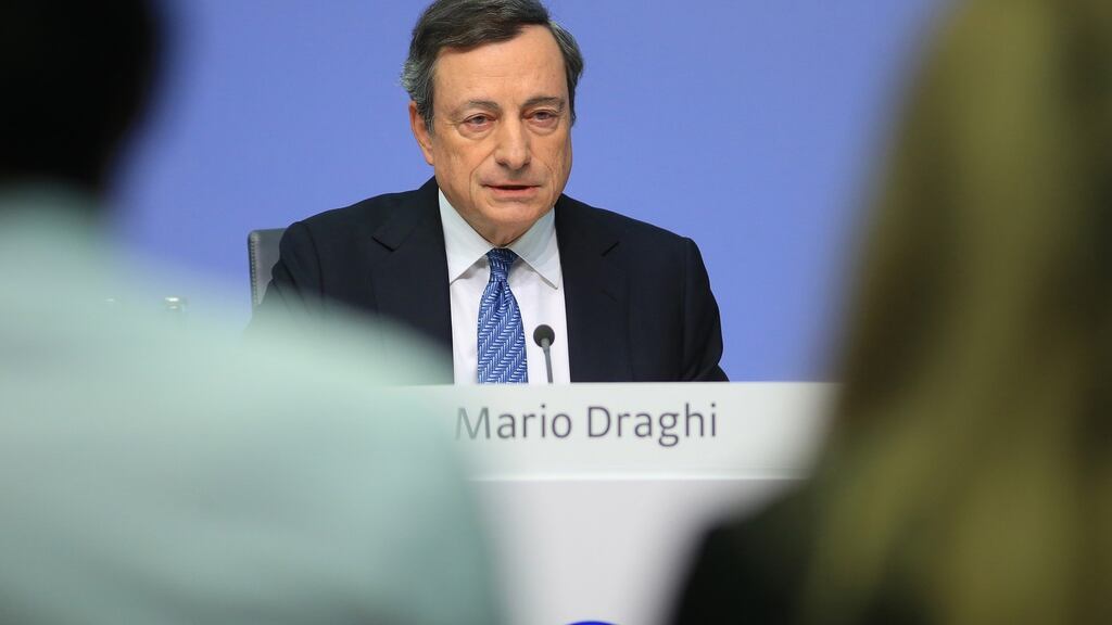 Mario Draghi: the ECB president’s comment last week that reflationary forces had replaced deflationary ones caused a flurry of activity in financial markets. Photograph: Krisztian Bocsi/Bloomberg