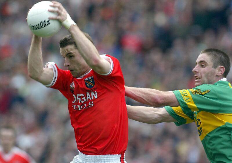 Darragh O'Se of Kerry and Armagh's Paul McGrane during the 2002 All-Ireland final. Photograph: Lorraine O'Sullivan/Inpho