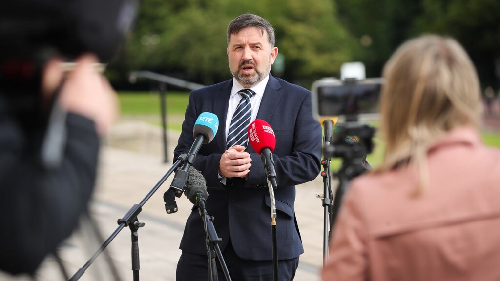 Robin Swann, Northern Ireland’s health minister, said the app would be launched “imminently”. Photograph: Kelvin Boyes / Press Eye