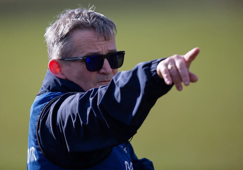Limerick manager Jimmy Lee during the match against Wicklow. Photograph: Leah Scholes/Inpho