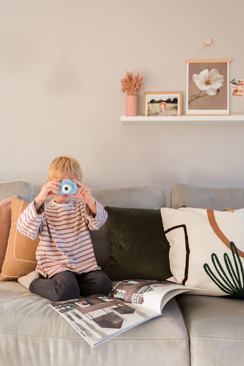 The mother of two says the biggest change to the downstairs of the house was the living area. Photograph: Nathalie Marquez Courtney