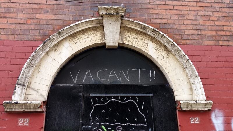 Vacant former social housing in a small flats complex on Luke Street, off Townsend Street in Dublin. Photograph: Frank Miller