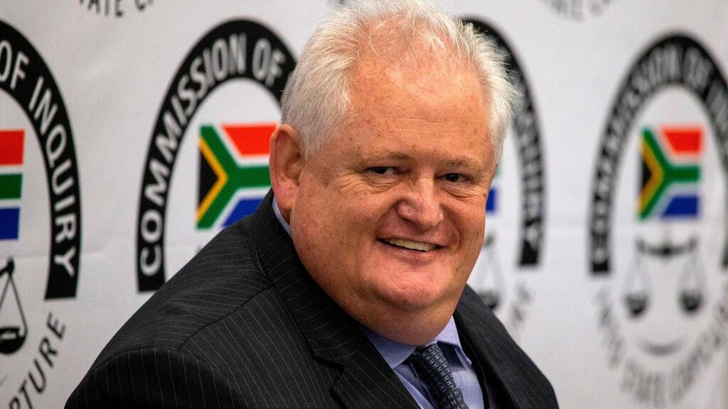 Angelo Agrizzi, former COO of Bosasa, testifies at the commission of inquiry  in January in Johannesburg. Photograph:  by Wikus de Wet/AFP/Getty