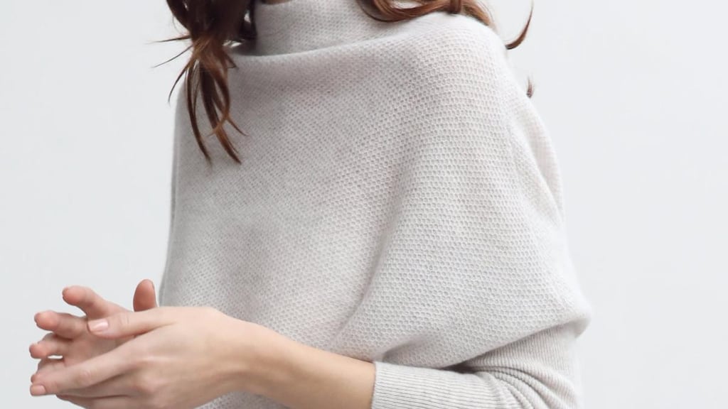 This honey grey cashmere sweater (€495) is from Paula Marron’s fifth knitwear collection on her label Castanea