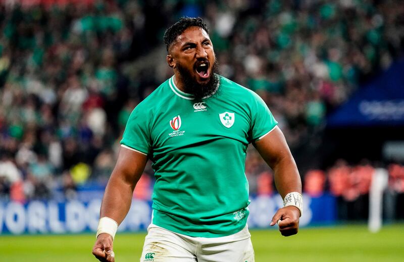Bundee Aki was superb for Ireland against South Africa in their crunch Pool B clash. Photograph: Dave Winter/Inpho