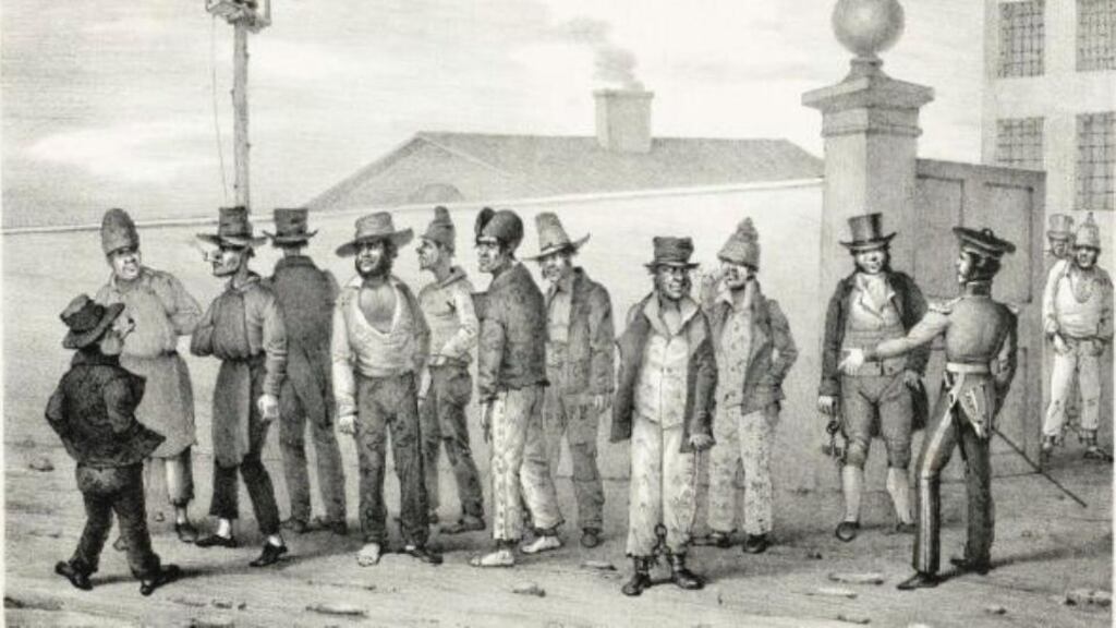A government jail gang in Sydney in 1830 by Augustus Earle.National Library of Australia