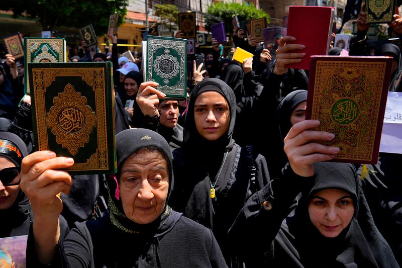 The desecration of the Islamic holy book in Sweden sparked outrage in several countries. Photograph: Bilal Hussein/AP