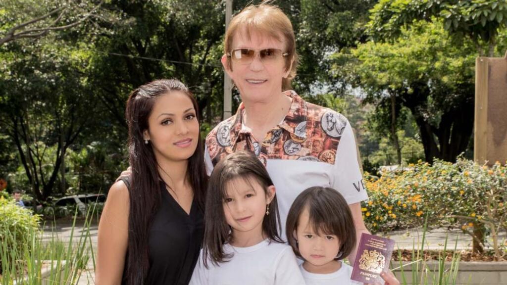 Seán McCarthy, who took the case, with his Colombian-born wife Helena Patricia McCarthy Rodriguez and daughters Natasha and Khloe. Photograph: PA