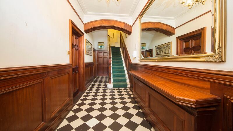 The hallway at No 1 Abbey Street, Howth, Co Dublin.