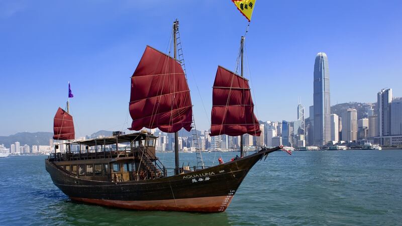 The Aqua Luna, one of Hong Kong’s last traditionally-built junk boats.