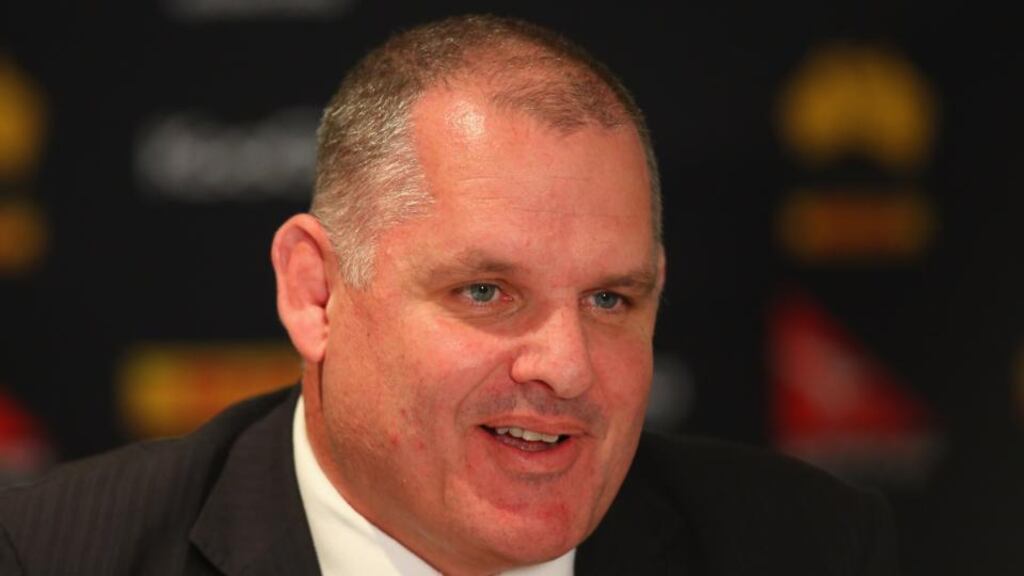 Ewen McKenzie speaks to media after being appointed as the new Wallabies coach Photograph: Chris Hyde/Getty Images