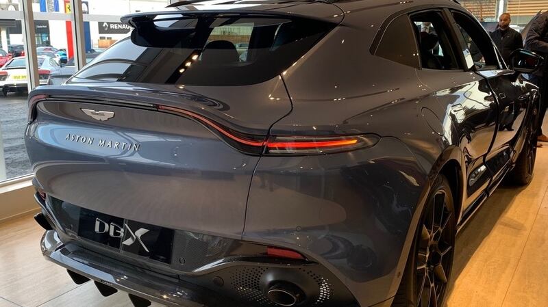 The DBX is lower slung than most large SUVs (around 200mm shorter than a Range Rover) and that broad winged-grille at the front, and the rear end that deliberately references the styling of the Vantage sports car creates a very distinctive look
