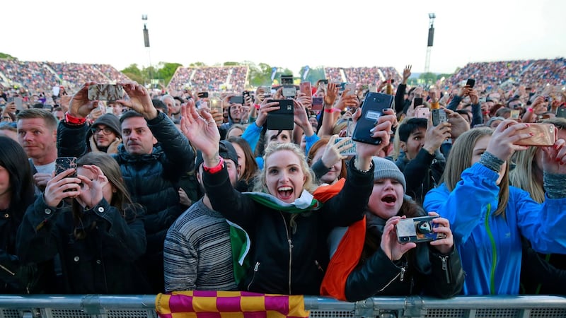 Ed Sheeran fans enjoy his concert in the Phoenix Park. Photograph Nick Bradshaw/The Irish Times