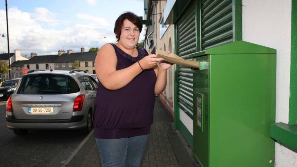 Emma Ward from Coolaney in Co Sligo has sent CVs to businesses in counties Longford, Galway and Mayo, offering to move house to work. Photograph: Brian Farrell.