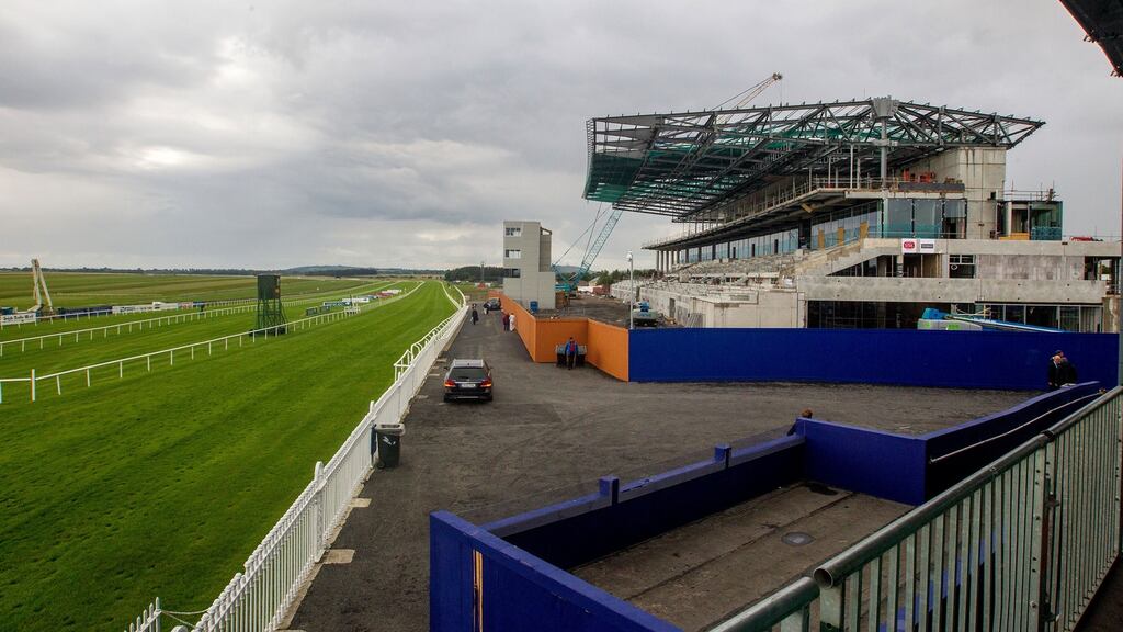 Construction work at the Curragh racecourse near Newbridge, Co Kildare. Photograph: Bryan Keane/Inpho
