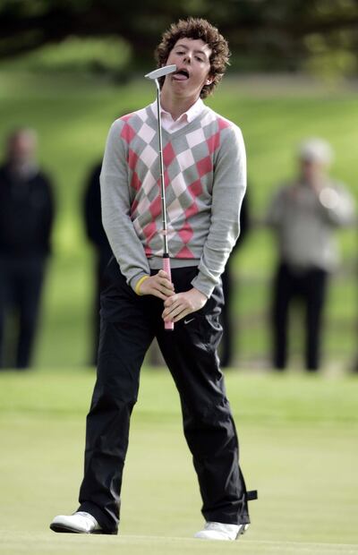 Rory McIlroy during his record-breaking round at Royal Portrush in 2005. Photograph: Tom Honan/Inpho