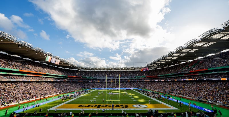 US National Football League week four, Croke Park, Dublin, September 2025: Pittsburgh Steelers take on Minnesota Vikings. Photograph: Inpho