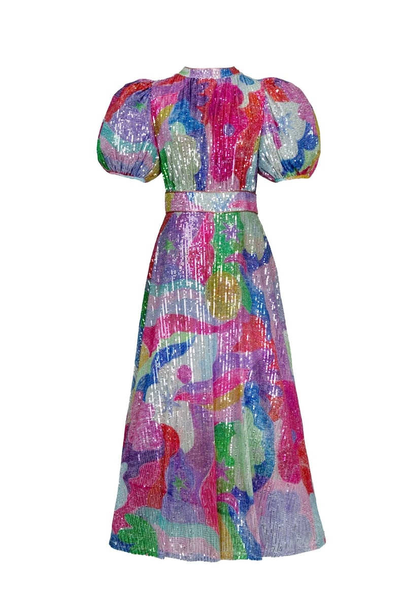 Sequin dress, €350, Celia B at Macbees