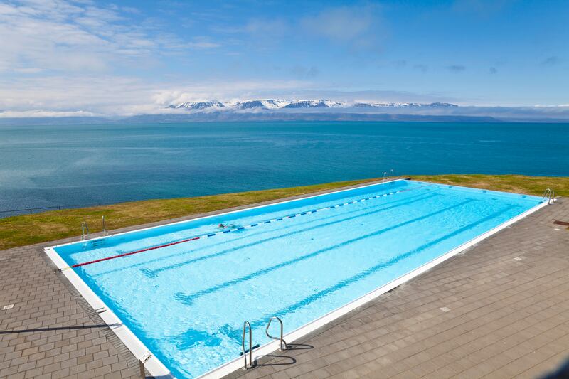 Arctic Coast Way: the 900km touring route traces Iceland’s northern coast; this pool is in Hofsos. Photograph: iStock/Getty