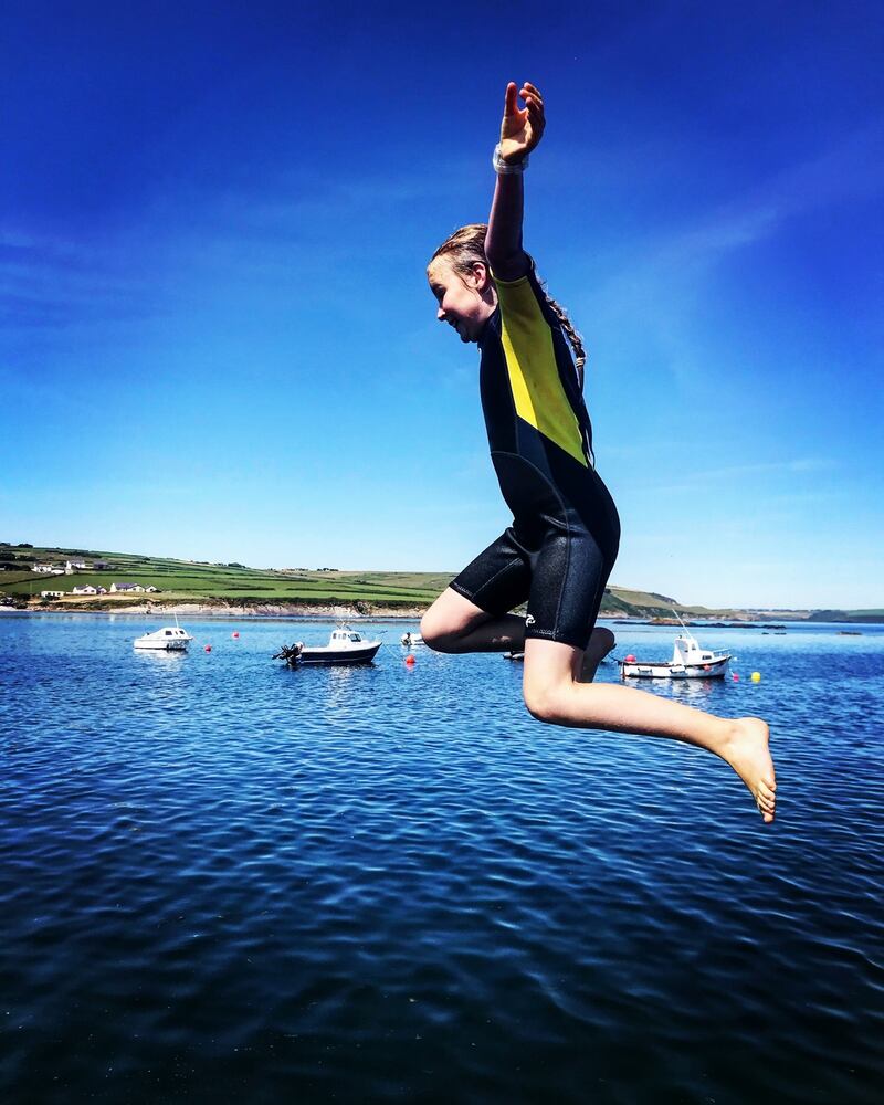 Pier jumping in Co Cork. Photograph:
Jessie Castle