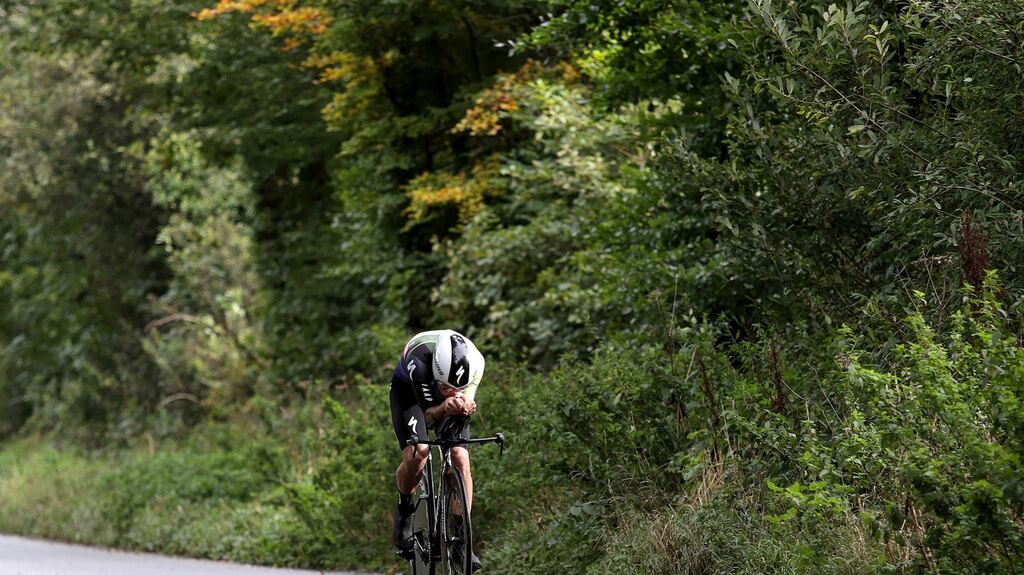 Ben Healy during the Cycling Ireland time trial national championships. Photograph: Laszlo Geczo/Inpho