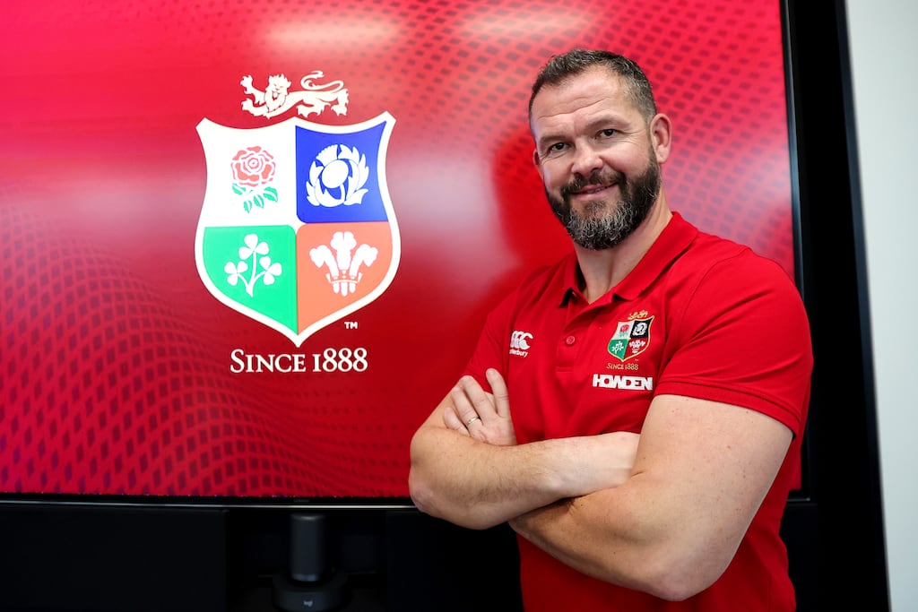 Andy Farrell, head coach of British & Irish Lions next year. Photograph: David Rogers/Getty