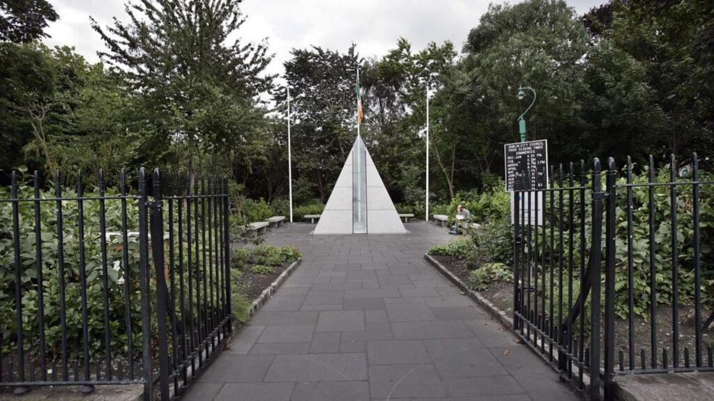 The National Memorial to members of the Defence Forces who died in the service of the State at Merrion Square Park, Dublin.