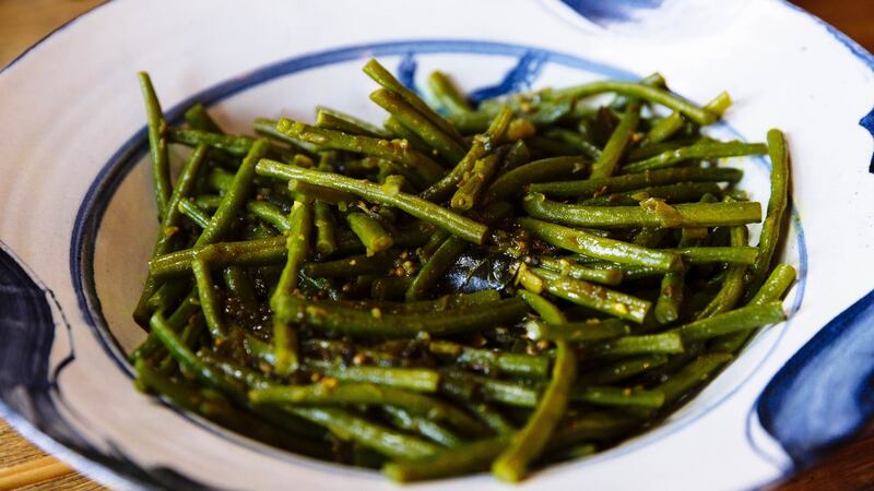 Spiced green beans. Photograph: Emma Jervis Spiced green beans. Photograph: Emma Jervis