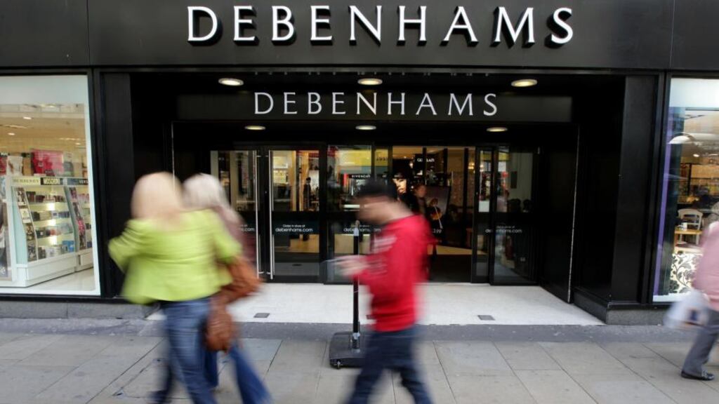 Sales at Debenhams stores open over a year rose 0.7 per cent in the 14 weeks to June 7th, the company has reported. Photograph: Dave Thompson/PA Wire