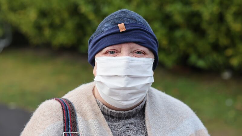 One of those who spoke to The Irish Times after receiving her booster was Janet Neville Thomas, who is currently in receipt of medical care for cancer. Photograph: Dara Mac Dónaill / The Irish Times